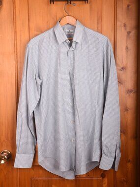 Cerruti 1881 Paris Luxury Men's Dress Shirt – Blue & White Checkered
